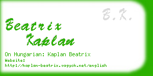 beatrix kaplan business card